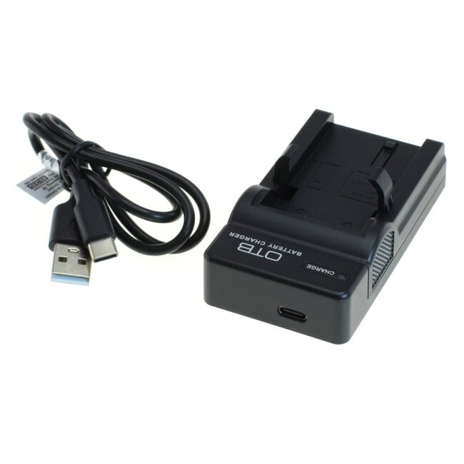 Camera acculader voor Nikon EN-EL1 en Konica Minolta NP-800 | USB-C