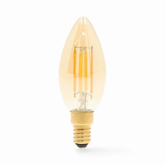 Nedis Nedis SmartLife Wi-Fi filament LED-lamp - E14 fitting - C37 vorm / warm-wit (goud / glas)