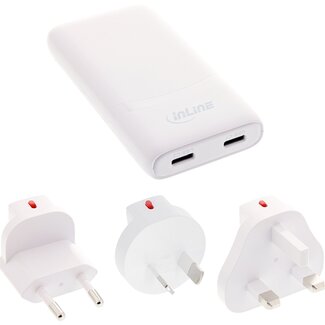 InLine InLine USB reislader set | 2x USB-C PD | GaN | 65W | wit