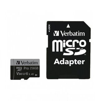 Verbatim Verbatim Micro SDXC geheugenkaart | Pro U3 | UHS-3 | 256GB