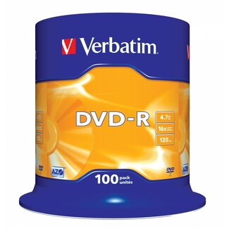 Verbatim Verbatim DVD-R discs | spindel | 4,7GB / 120 min. | 100 stuks