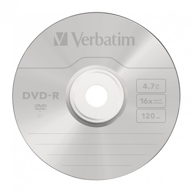 Verbatim DVD-R discs | spindel | 4,7GB / 120 min. | 100 stuks