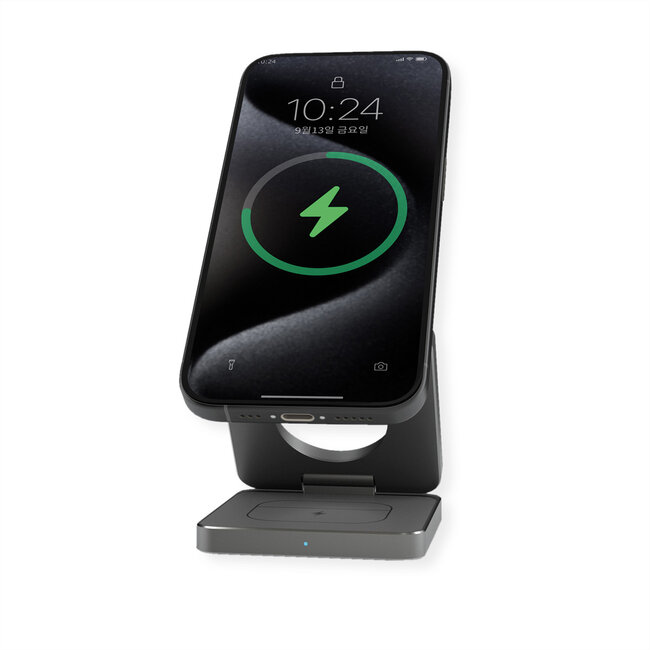 ROLINE 3-in-1 inductie laad station, opvouwbaar, voor Samsung