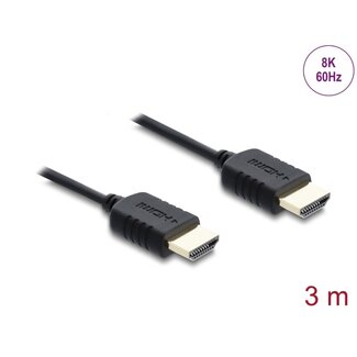 DeLOCK Delock Coaxial High Speed HDMI cable 8K 60 Hz 48 Gbps with braided coating 3 m