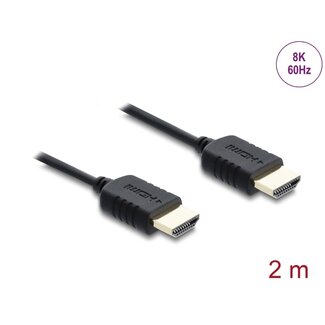 DeLOCK Delock Coaxial High Speed HDMI cable 8K 60 Hz 48 Gbps with braided coating 2 m