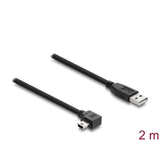 DeLOCK Delock USB 2.0 Cable Type-A male to Type Mini-B male right angled 2 m