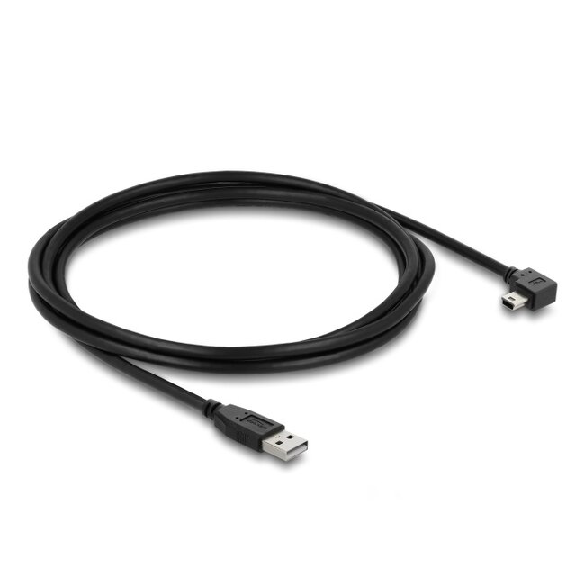 Delock USB 2.0 Cable Type-A male to Type Mini-B male right angled 2 m