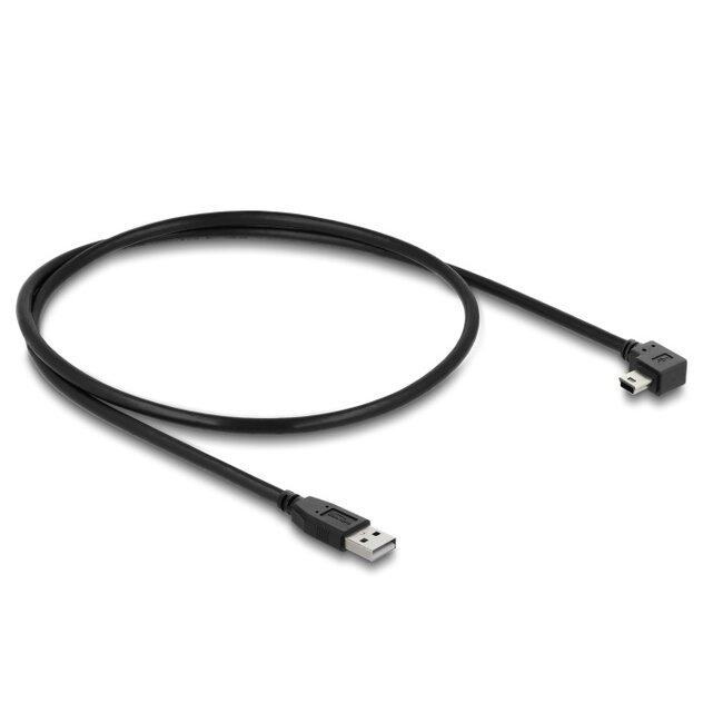 Delock USB 2.0 Cable Type-A male to Type Mini-B male right angled 1 m