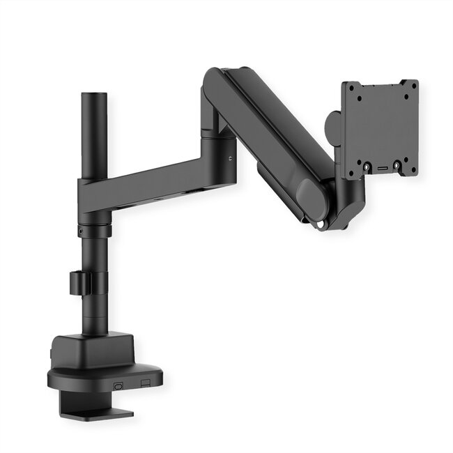 ROLINE LCD-arm voor zware belasting, draagstang, 4 scharnieren, tafelmontage, tot 22/27 kg, zwart