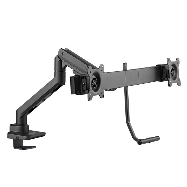 Goobay bureaubeugel voor 2 monitoren tot 32 inch | interactief met crossbar