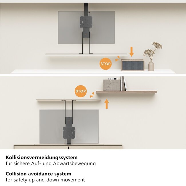 My Wall TV-liftbeugel | tot 32 inch | gemotoriseerd | app, stem en afstandsbediening