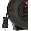 Brennenstuhl Vario Line mini-kabelhaspel | 4 contacten | zwart | 10 meter