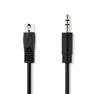 Dolphix DIN 5-pins - 3,5mm Jack kabel | zwart | 3 meter