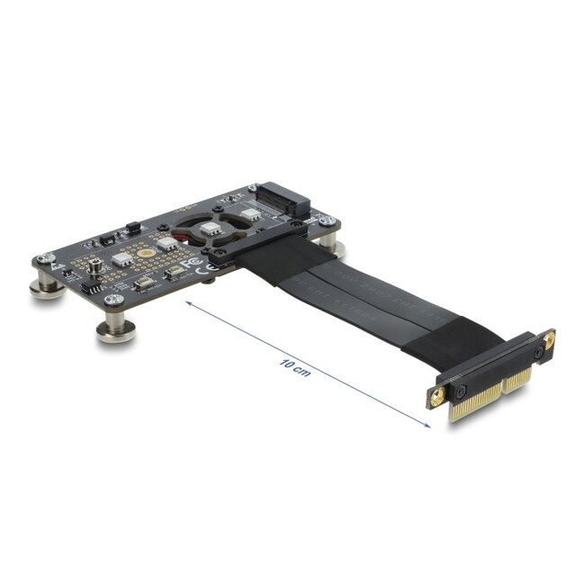 Delock PCI Express 3.0 x4 to M.2 Key M Adapter with fan and cable 10 cm