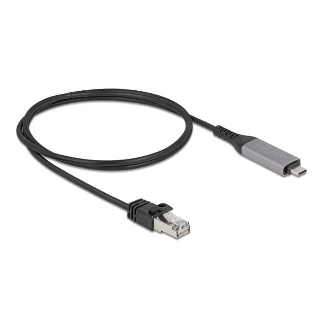 Delock USB LAN Cable USB Type-C™ to RJ45 Gigabit Ethernet 1 m