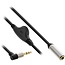 InLine 3,5mm Jack adapter met volumeregelaar | haaks | 0,25 meter