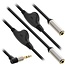 InLine 3,5mm Jack splitter met volumeregelaar | haaks | 0,25 meter