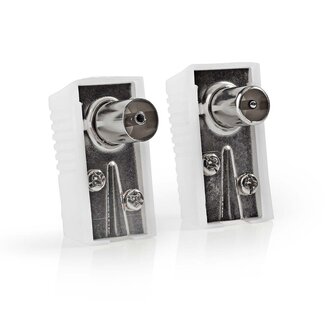 Nedis Nedis Coax IEC (m+v) schroef connectoren set | haaks | kunststof
