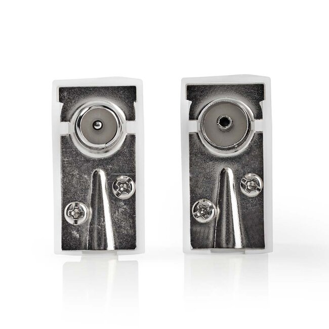 Nedis Coax IEC (m+v) schroef connectoren set | haaks | kunststof
