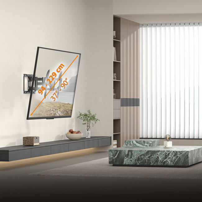 My Wall TV-muurbeugel | tot 90 inch | full motion | 3 draaipunten