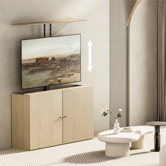 My Wall TV-liftbeugel | tot 65 inch | gemotoriseerd | app, stem en afstandsbediening