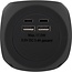 InLine stekkerdoos | 3 contacten | USB-A + USB-C | zwart | 2 meter