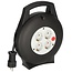 Brennenstuhl Vario Line mini-kabelhaspel | 4 contacten | zwart/grijs | 10 meter