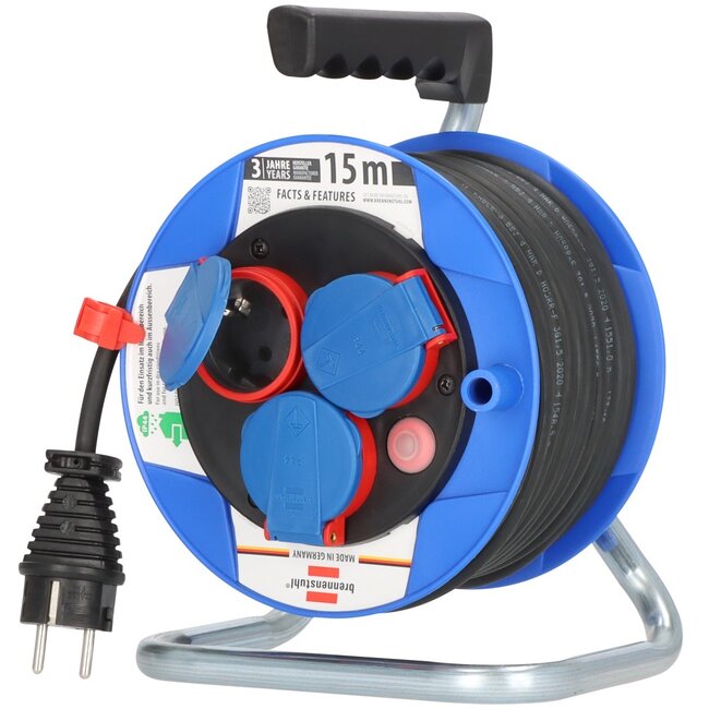 Brennenstuhl Garant IP44 outdoor kabelhaspel | 3 contacten | 15 meter