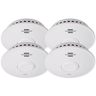 Brennenstuhl Brennenstuhl rookmelder set | 4x RM L 3101 | koppelbaar | lithium batterij (10 jaar) | EN 14604