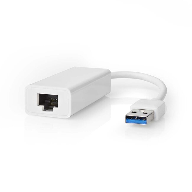 Nedis USB-A naar RJ45 LAN adapter | USB3.0 | CAT6 | wit | 0,20 meter