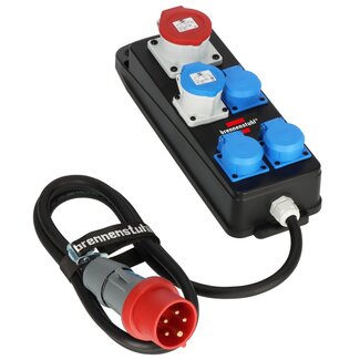 Brennenstuhl Brennenstuhl Energy Station IP44 met draaggreep | CEE 5-pins (m) - CEE 5-pins + CEE 3-pins + 3x CEE 7/3 (v) | 400V/16A | 2 meter