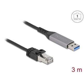 DeLOCK Delock USB LAN Cable USB Type-A to RJ45 Gigabit Ethernet 3 m