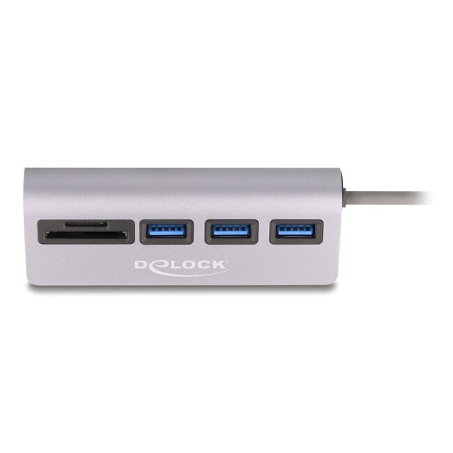 Delock 3 Port USB 5 Gbps Hub including SD and Micro SD Card Reader with USB Type-C™ connector