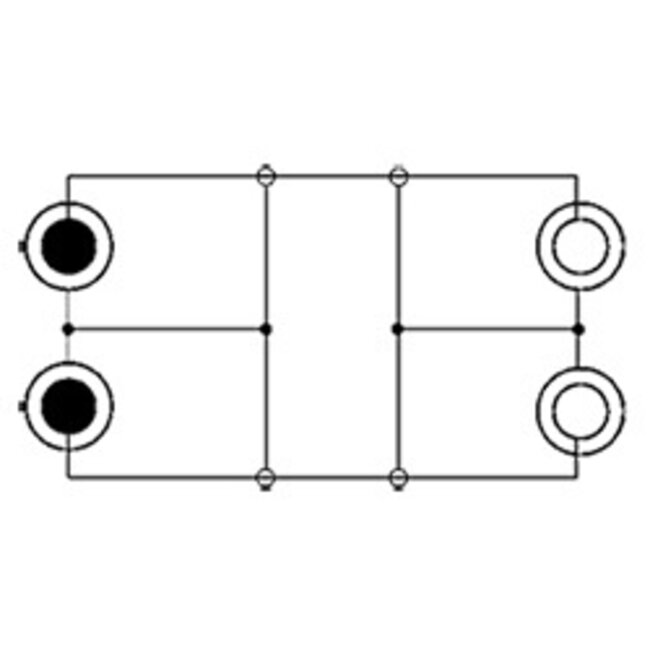 Tulp stereo verlengkabel | zwart | 2 meter