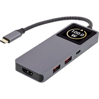 InLine InLine USB-C naar HDMI 4K 60Hz, USB-A en USB-C PD 100W adapter | display | 0,15 meter