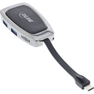 InLine InLine USB-C naar HDMI 4K 60Hz, USB-A en USB-C PD 100W adapter | aluminium | 0,10 meter