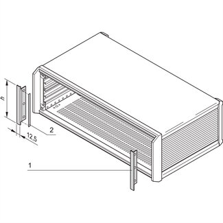 Schroff SCHROFF PropacPRO afbouwset, voorzijde, voor EMC-afscherming, 3 HE