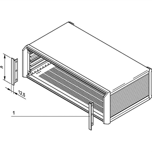 SCHROFF PropacPRO afbouwset, voorzijde, voor EMC-afscherming, 3 HE
