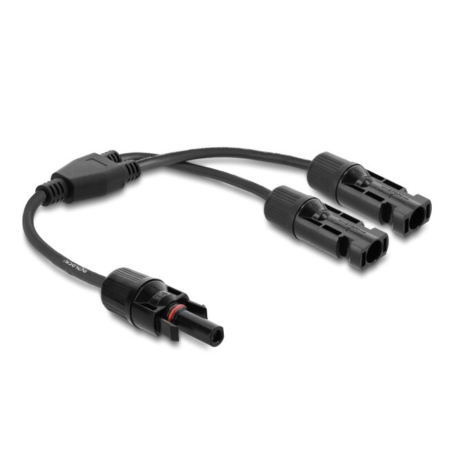 Delock DL4 Solar Splitter Cable 2 x male to 1 x female 30 cm black