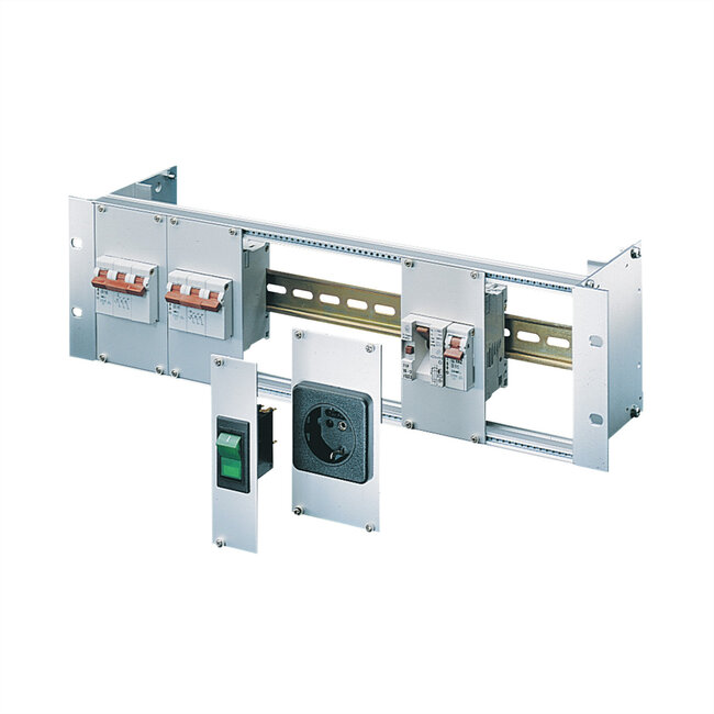 SCHROFF EuropacPRO 19" moduledrager voor stroomverdelingsmodule, niet-afgeschermd, 3 HE, 84 HP, 115 mm