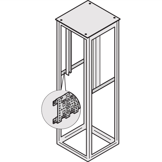 SCHROFF Varistar Diepteprofiel, 3 rijen, 1000D, Aluzinc