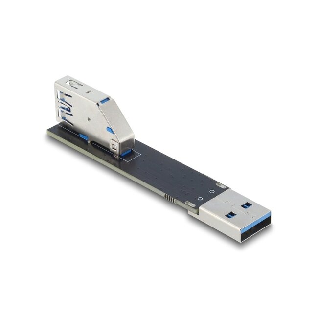 Delock USB 10 Gbps Adapter USB Type-A female to male rotated 90° downwards