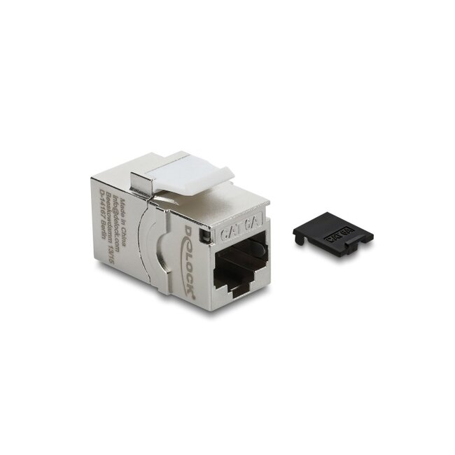 Delock Keystone Module RJ45 jack to RJ45 jack Cat.6A with dust cover