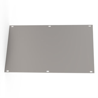 Schroff SCHROFF Frontpaneel, U-profiel, Refrofit afscherming, 3 HE, 42 HE, 2,5 mm, Al, voorzijde geanodiseerd, achterzijde geleidend