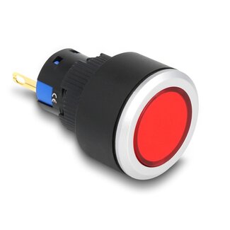 DeLOCK Delock 16 mm Plastic Indicator Light red / solder connection
