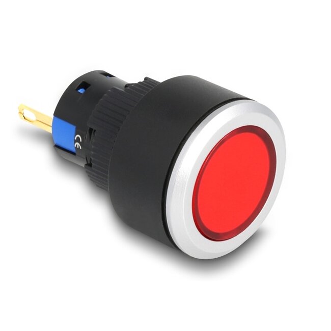 Delock 16 mm Plastic Indicator Light red / solder connection