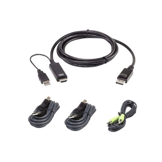 Aten ATEN 2L-7D02UHDPX4 HDMI naar DP KVM kabelset, True 4K