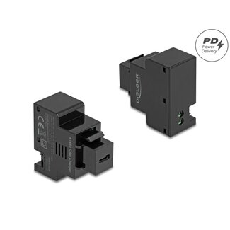 DeLOCK Delock Keystone Module USB Type-C™ Charging Port PD 20 W black
