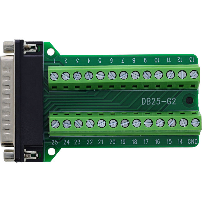 InLine® D-Sub 25 aansluitblok, stekker, 2-rij, schroefaansluiting