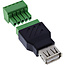 InLine® USB-A-aansluiting naar aansluitblok, 5-pins, zonder kabel